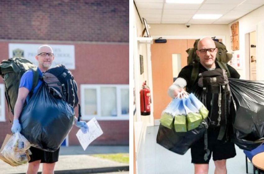  El maestro de la escuela pasa 8 kilómetros todos los días para alimentarles a los estudiantes pobres