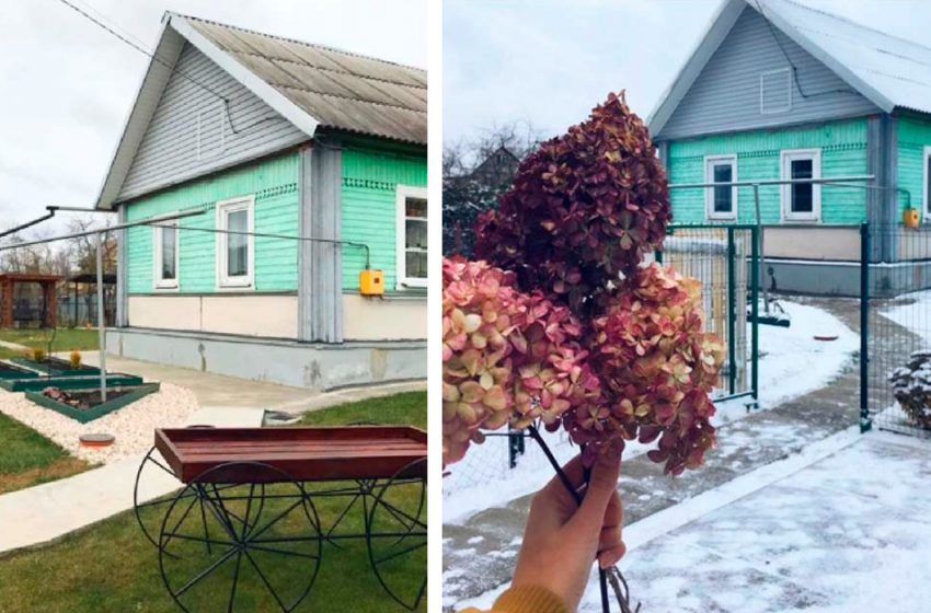  La joven familia se mudó a la casa de la abuela. Renovaron la casa y la convirtieron en un lugar acogedor y hermoso